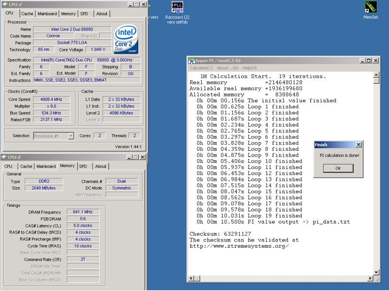 Place à un E6850 now !! ;-) SuperPi-1M_E6850_P5K-Premium_SS_cas5